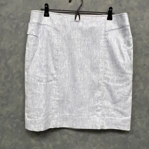 By Etcetera Mini Skirt Career Wear Business Casual Pockets Blue Size 10